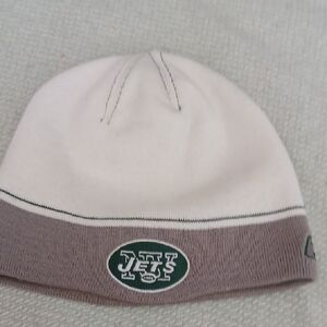 NFL New York Jets White and Gray Cuffed Beanie